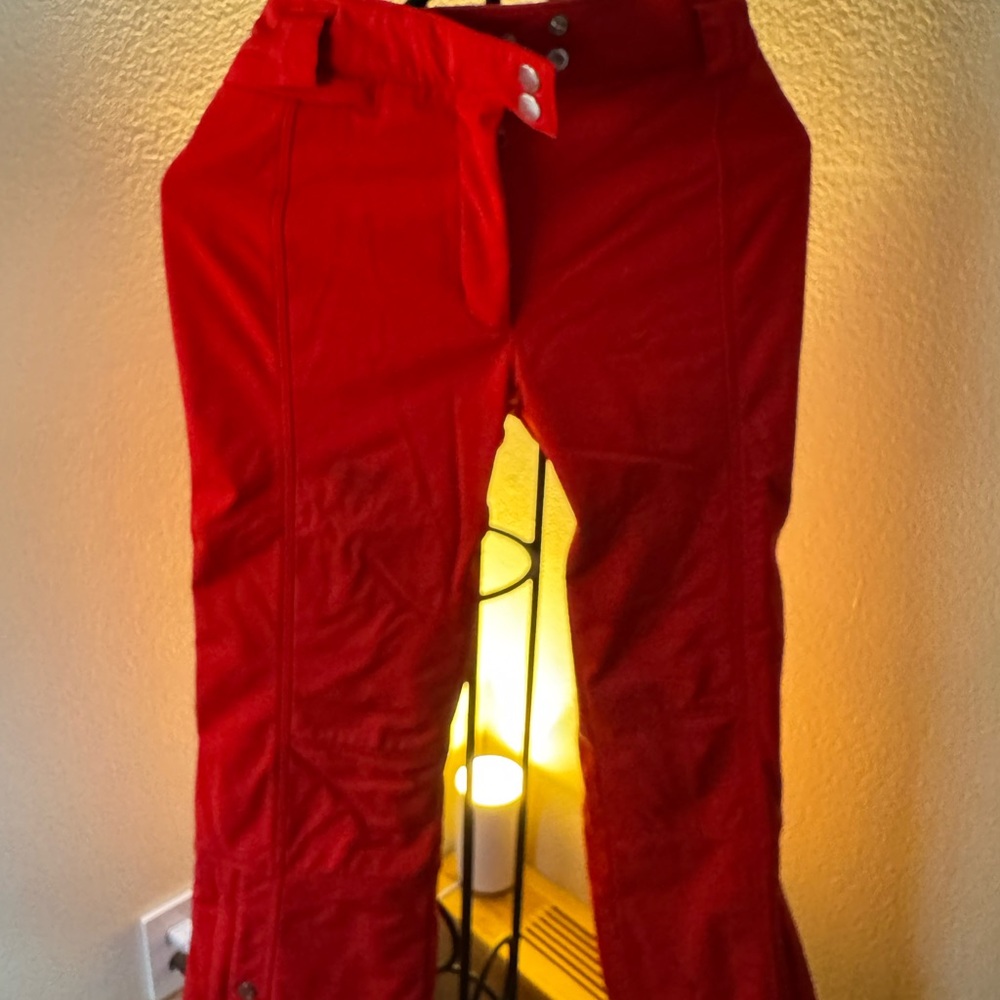 Red Ski Pants
